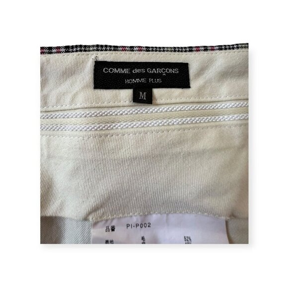 Comme des Garçons Homme Plus SS22 Plaid Pants - Wool Linen Glen Check Size M - Picture 10 of 14